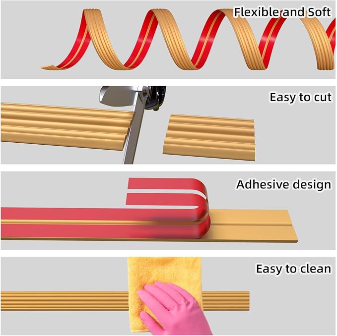 40FT Flexible Wall Corner Protector Moulding Trim, Peel and Stick Inside & - Image 8