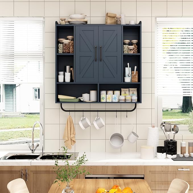 RUSTOWN Rustic Wood Wall Bathroom Cabinet, Farmhouse Medicine Cabinet Wall - Image 6