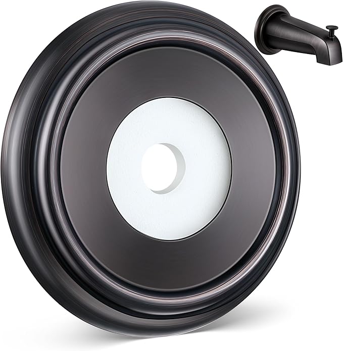 Dreyoo Metal Tub Spout Cover Ring, Bathtub Spout Trim Plate Ring by Dreyoo