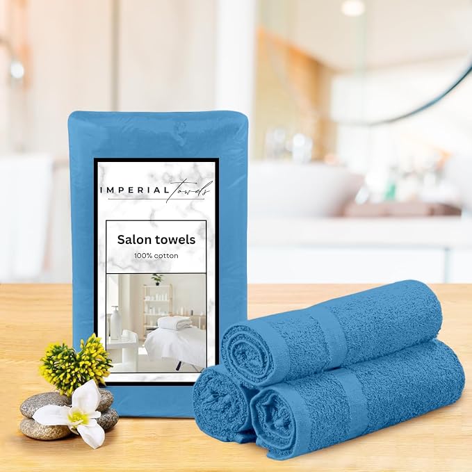 Hand Towels Light Blue Economy Towels Salon Towels - Image 4
