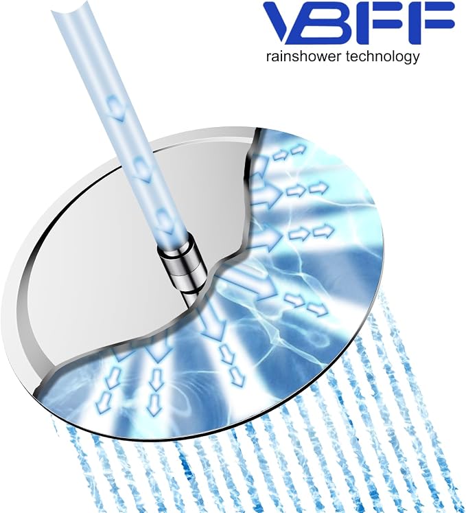 VBFF-Shower Head, rain shower head, 16 inch- Round Shower Head, 1.8 GPM Flow - Image 3
