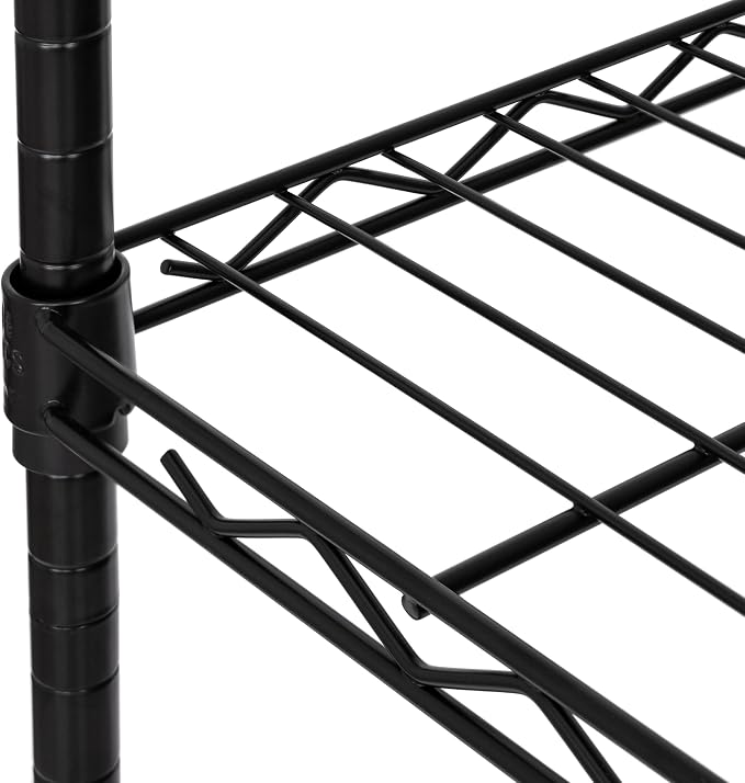 Seville Classics Solid Steel Wire Shelving Storage Unit Adjustable Shelves - Image 4
