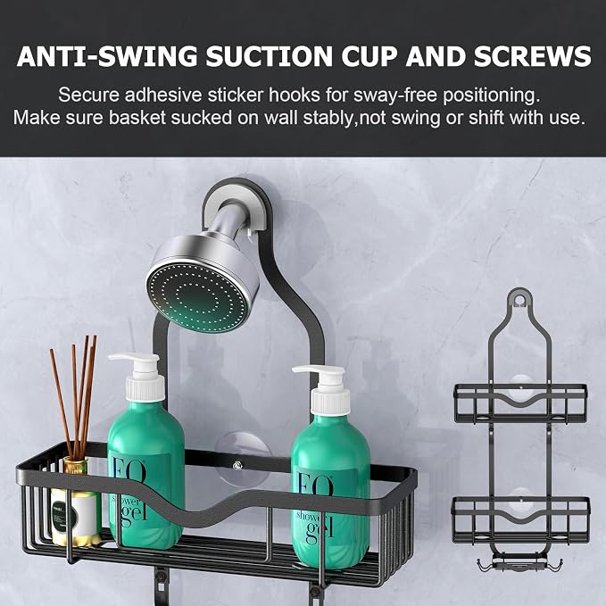 Kadolina Shower Caddy Hanging, Bathroom Organizer Rack, Shower Rack - Image 2