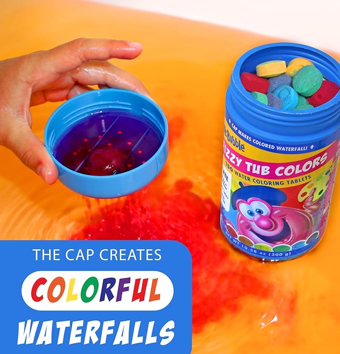 Mr. Bubble Fizzy Tub Colors Bath Water Coloring Tabelets, 6 Bright Colors - Image 3