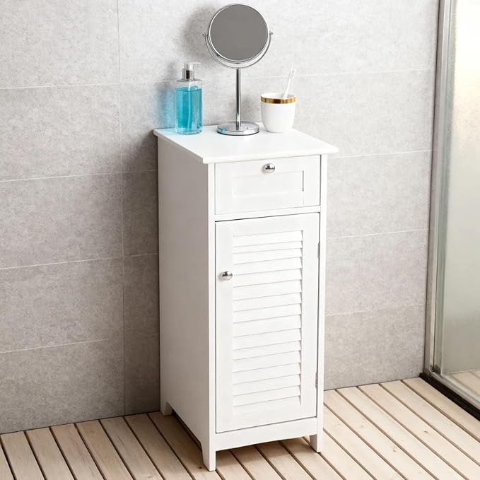 Slim Bathroom Storage Cabinet, Freestanding Narrow Floor Cabinet - Image 5