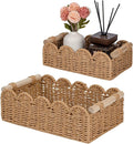 CubesLand Paper Rope Scalloped Edge Decor Baskets by CubesLand