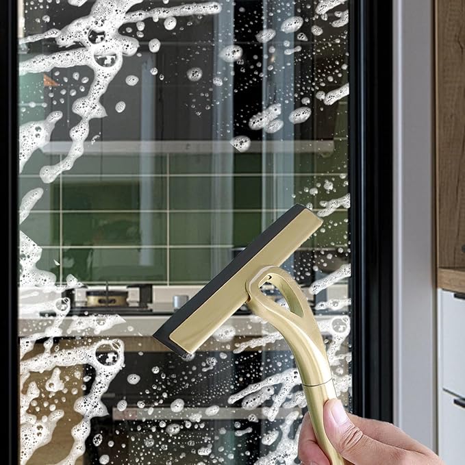 8.9x8.7inch Gold Stainless Steel Shower Squeegee Window Squeegee - Image 5