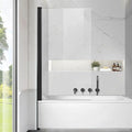Frameless Tub Shower Door, Hinged Foldable Bathtub Screen by ExpertofShowerGlassDoor