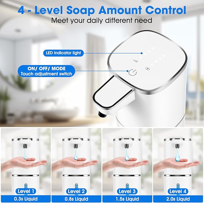 Automatic Liquid Soap Dispenser, Touchless Soap Dispenser, 13.5oz/400ml - Image 3