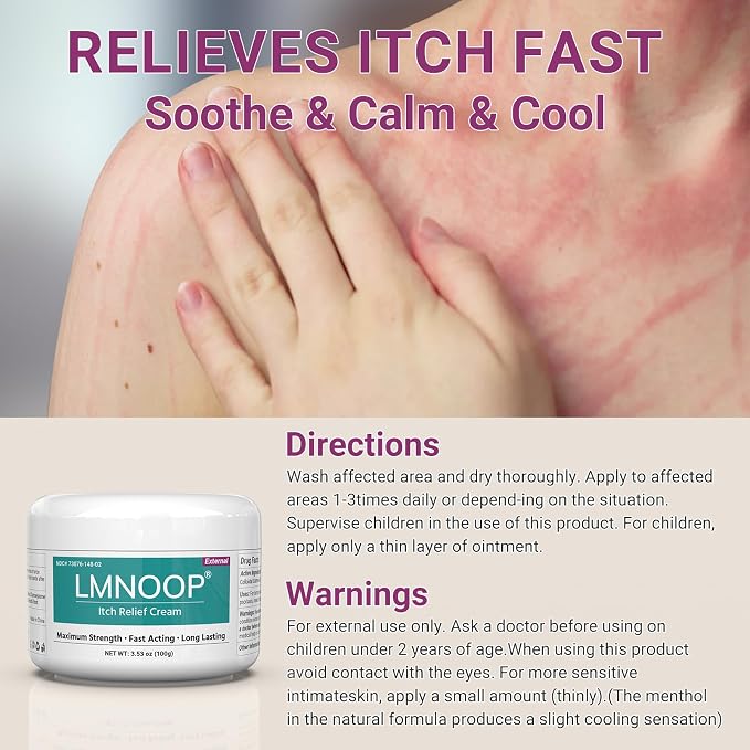 Anti Itch Cream, Extra Strength Anti-Itch Ointment, Relieves Rashes and Itching - Image 7