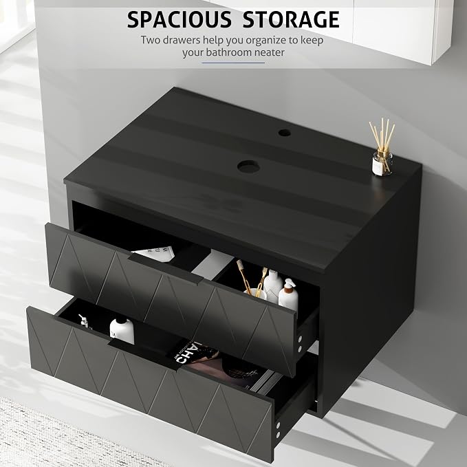 eclife 30" Floating Bathroom Vanities - Image 4