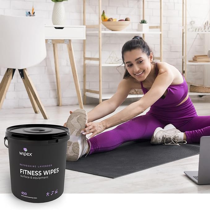 Wipex Gym Wipes Bucket Refill – Plant-based Fitness Equipment Wipes, Lavender - Image 6