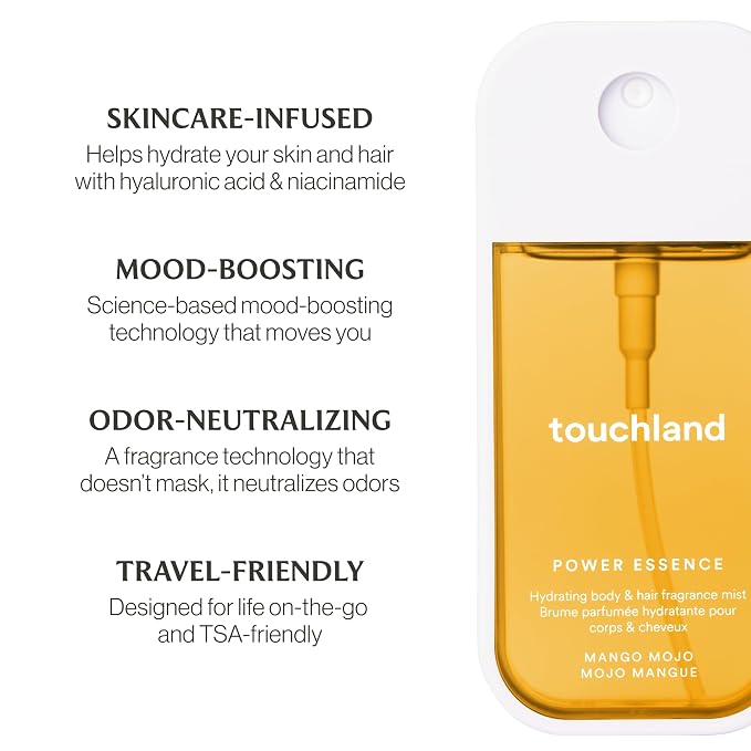 Touchland Hydrating Body & Hair Fragrance Mist, Mango Mojo, 2 FL. OZ. Travel - Image 5