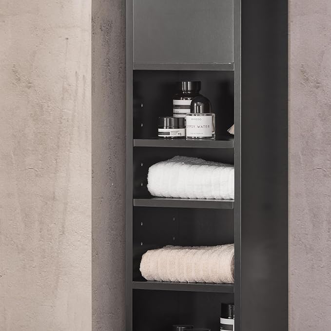 SoBuy Narrow Bathroom Storage Cabinet, Tall Slim Bathroom Organizers and Storage - Image 6