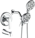 Dual Shower Faucet Set With Tub Spout by DIFEINISANITARYWARE---showerfaucet---