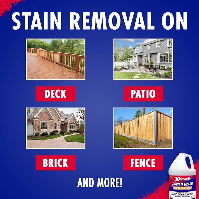 30 SECONDS Pressure Washer Concentrated Cleaner – Power Cleans Stains from Algae - Image 4