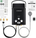 Portable Water Heater Propane Tankless, 6L 1.58GPM Outdoor Instant Gas Water by AUODGDNT