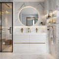60 Inch Bathroom Vanity with Sink, Double Sink Bathroom Vanity, Freestanding by VUMALL