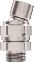 HammerHead Showers® Solid Metal Shower Head Swivel Ball Adapter, Brushed Nickel by HammerHeadShowers