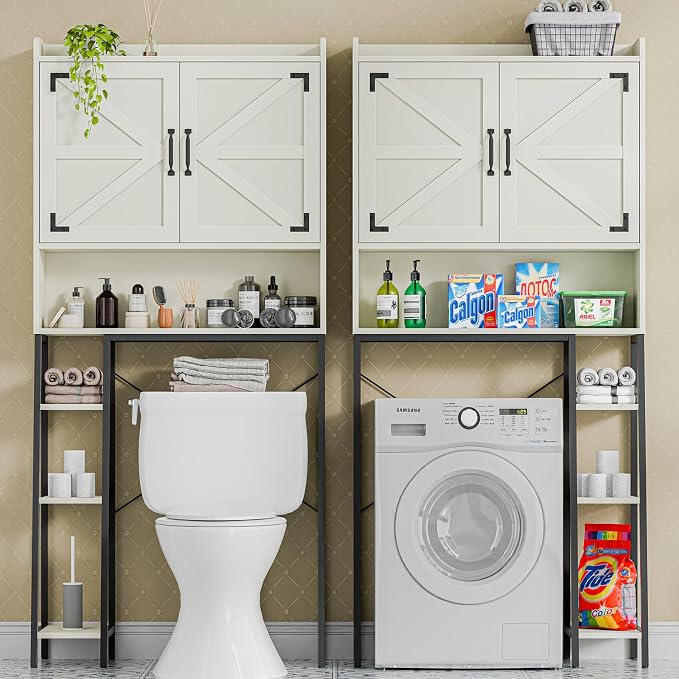 Vabches Over The Toilet Storage Cabinet, Farmhouse Storage Cabinet Over Toilet - Image 4