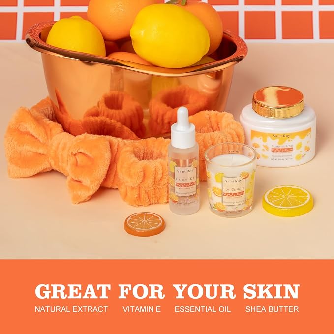 Orange Scents spa gift set Great Gift Lemon Spa Gifts - Image 7