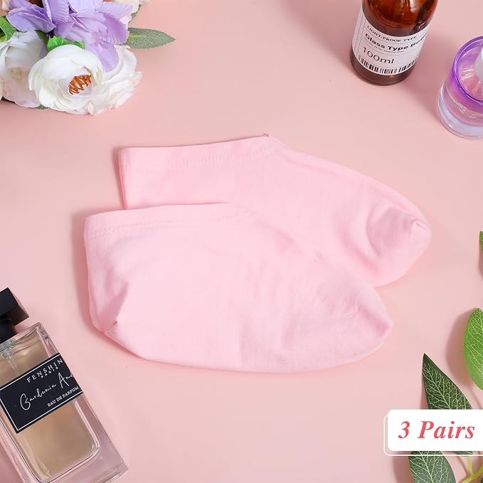 3 Pairs Foot Moisturiser Socks Overnight, Spa Cotton Socks - Image 8