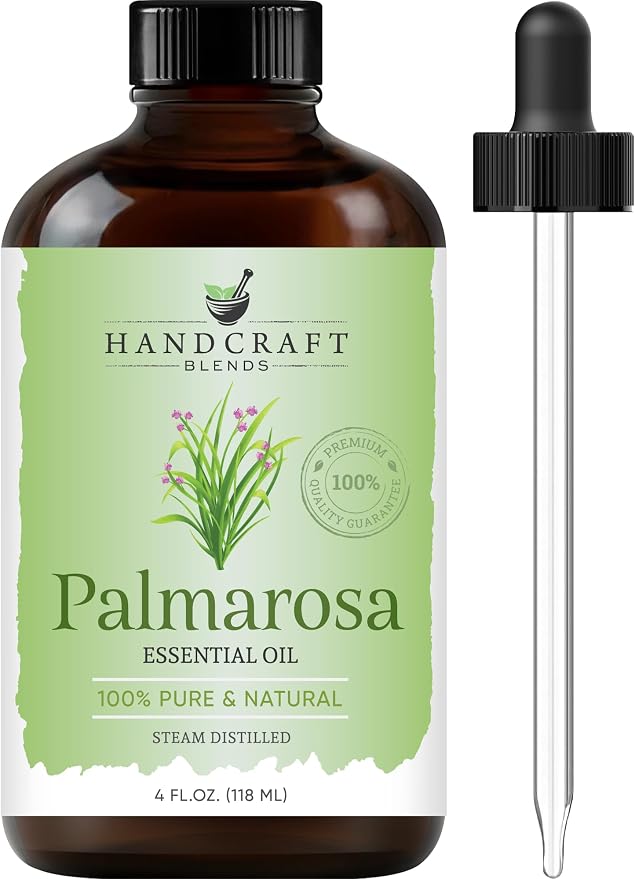Handcraft Blends Palmarosa Essential Oil – Huge 4 Fl Oz – 100% Pure and Natural by HandcraftBlends