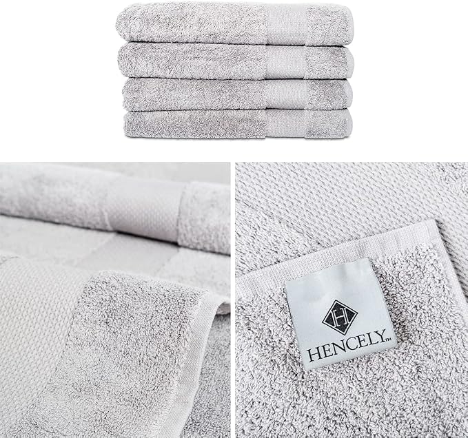 Hencely Premium Bath Towel Set of 4-28x58 Inches - Image 3