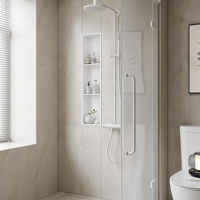 Neodrain 8X36 Inch White Three Layers Stainless Steel Shower Niche, NO Tile - Image 2