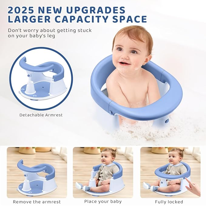 Baby Bath Seat, Infant/Toddler Sit Up Bathtub Seat - Image 5