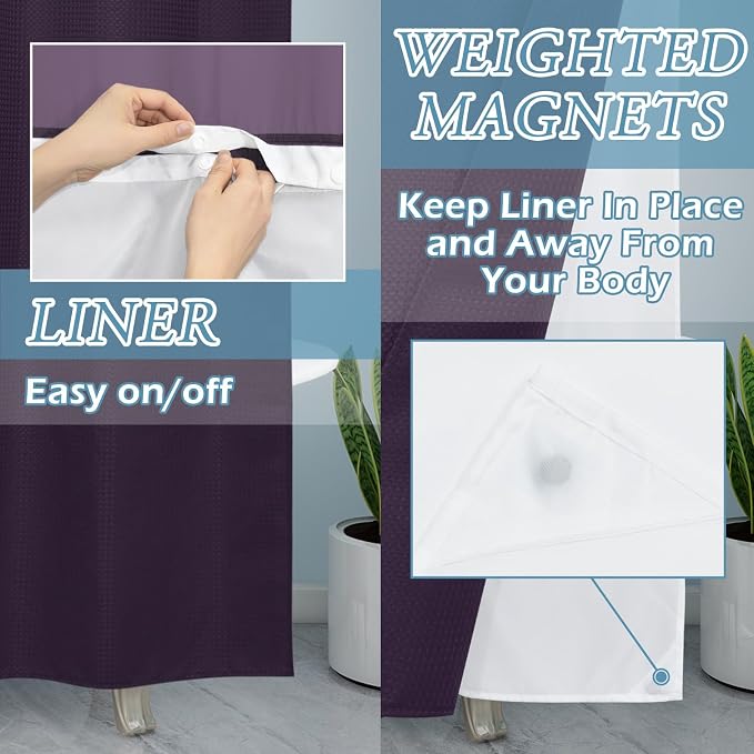 Purple Stall Hotel Style Shower Curtain - Image 4