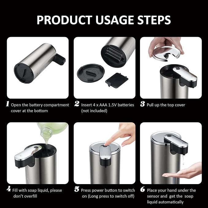Automatic Soap Dispenser, Automatic Soap Dispenser Touchless, Kitchen & Bathroom - Image 7