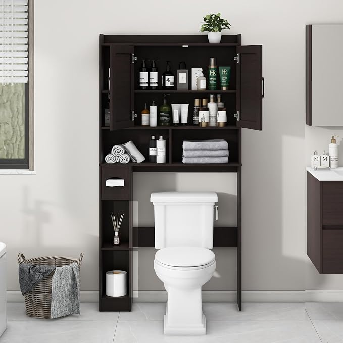 Vabches Over The Toilet Storage Cabinet, Farmhouse Storage Cabinet Over Toilet - Image 5