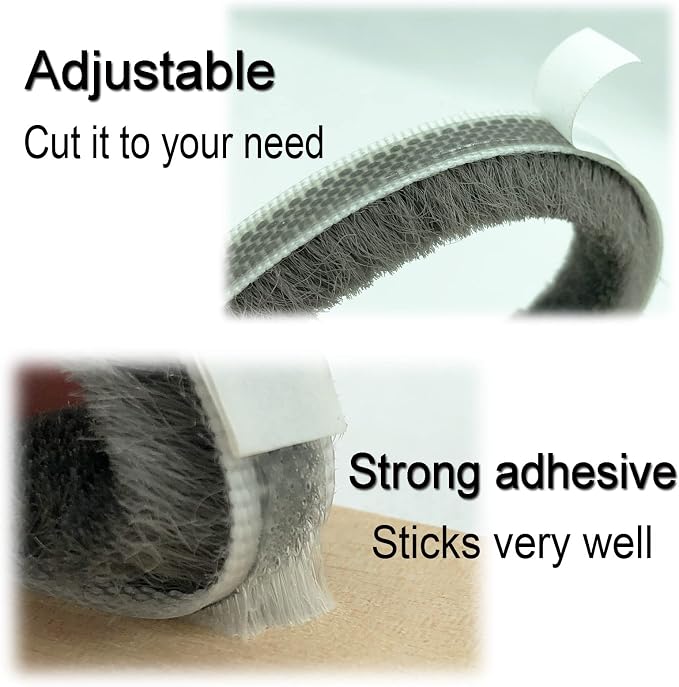 Door Sealer Weather Stripping for Sliding Window Frame Seal Strip, Pile Brush - Image 4