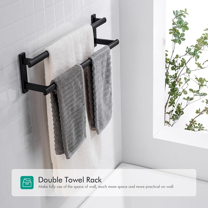 BAGNOLUX Double Towel Bar, SUS304 Towel Racks - Image 10