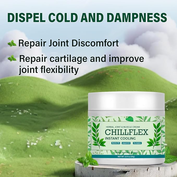 CHILLFLEX Menthol Soothing Cream, Cooling Soothing Gel, Joint Activities - Image 2