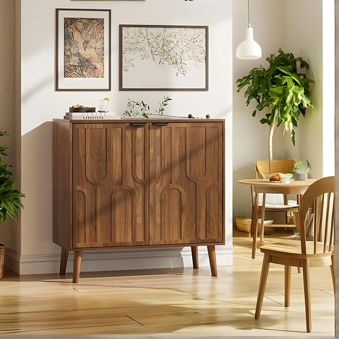Sideboard Buffet Cabinet with Storage, Farmhouse Shoe Storage Cabinet Entryway - Image 4