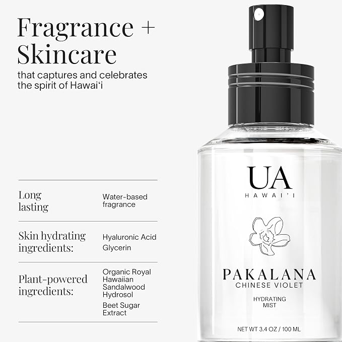 Pakalana Chinese Violet Body and Hair Mist from Hawaii, Hair Perfume - Image 3