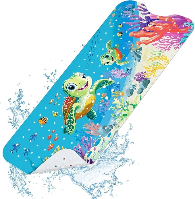 SHUCHING Baby Bath Mat for Tub Non Slip-40 X 16 Inch, Extra Long Kids Bathtub by SHUCHING
