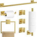 TQKAG 7-Pieces Brushed Gold Bathroom Hardware Accessories Set 23.6" SUS304 by TQKAG