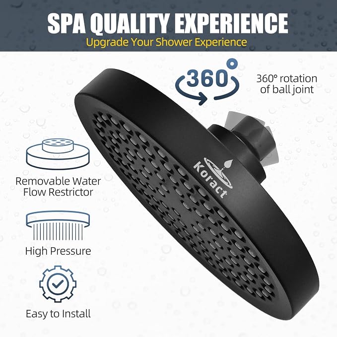 Shower Head High Pressure Rain Premium Quality Luxury Design Anti-Clogging - Image 4
