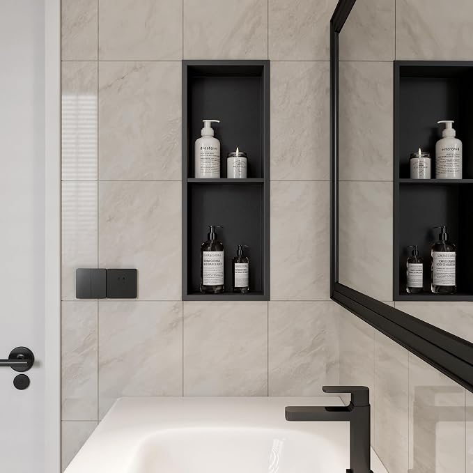 Neodrain Shower Niche Double Shelf Stainless Steel No Tile Needed Bathroom - Image 6