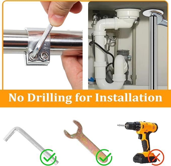 Undermount Sink Brackets, Stainless Steel Adjustable Sink Legs Installation and - Image 7