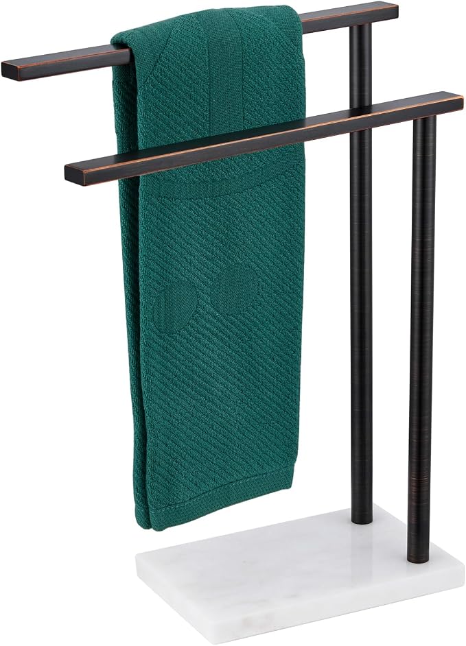 Stand Towel Holder for Bathroom Vanity Countertop 2-Tier Towel Racks by AONEON