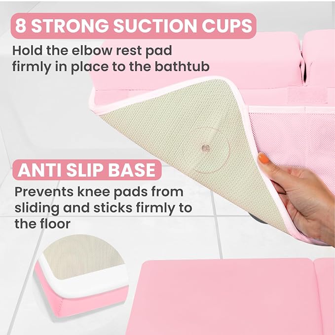 Baby Bath Kneeler and Elbow Rest Pad Set, Non-Slip Painless Thick Kneeling Pad - Image 5
