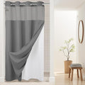 River Dream Heavyweight No Hooks Required Dotted Waffle Weave Shower Curtain by RiverDream