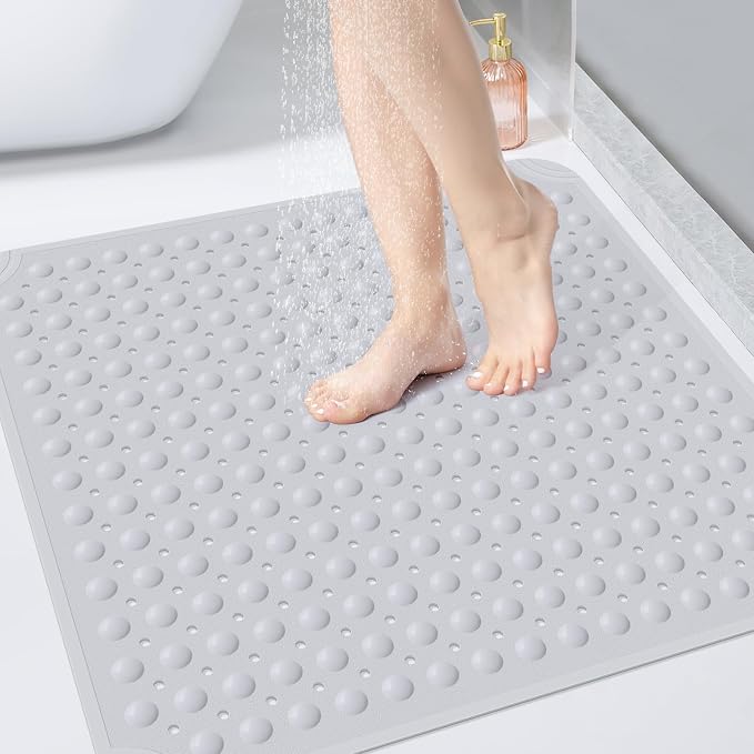 OTHWAY Square Shower Mat 32x32, TPE Non-Slip Shower Mats by OTHWAY