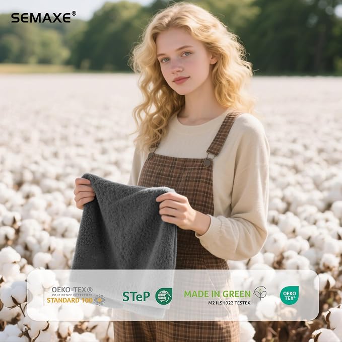SEMAXE 12 Pack Hand Towels for Bathroom, 100% Cotton Towels - Image 4