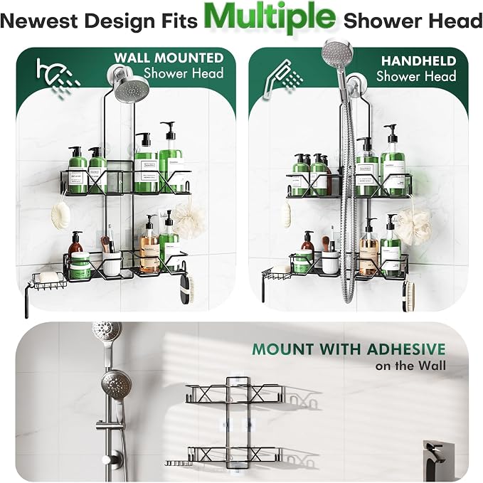 Stainless Steel Hanging Shower Caddy - Image 5