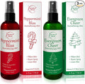 Holiday Aromatherapy Mist 2-Pack – Evergreen Cheer & Peppermint Bliss | Natural by BrookethorneNaturals